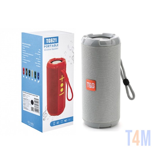 T&G PORTABLE BLUETOOTH SPEAKER TG-621 TF/USB/FM/HANDSFREE/AUX GRAY